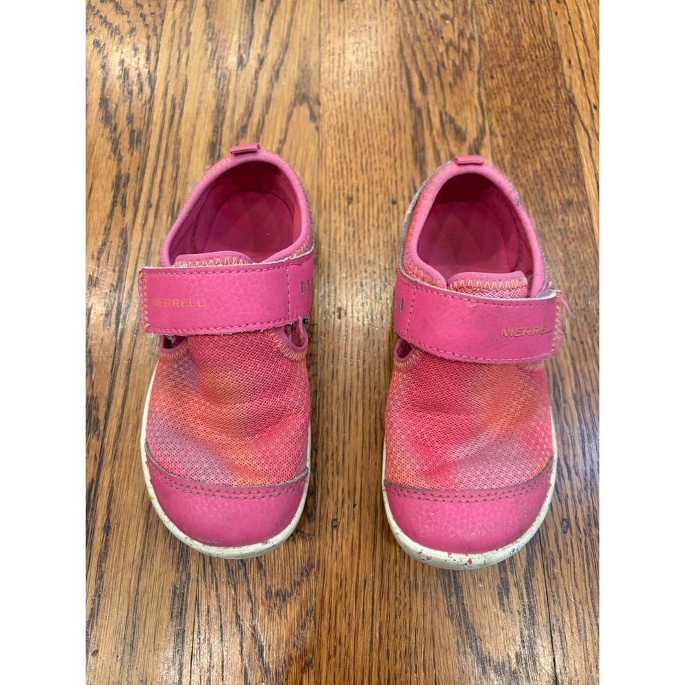 Merrell Bare Steps H2O Kids Pink Orange Water Shoes Sneakers ML167567 Size 10M